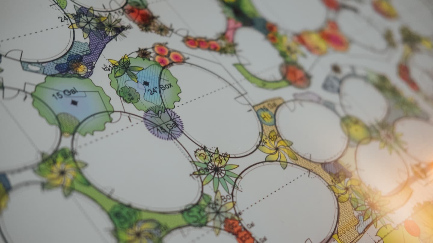 エクステリアとガーデンの図面