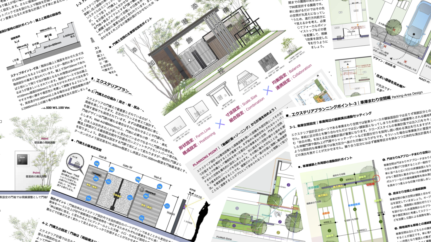 エクステリアの図面